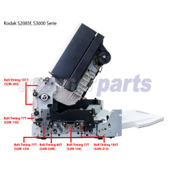 Belt Timing 77T for Kodak i2900, i3000, S2085f, S3000 Series