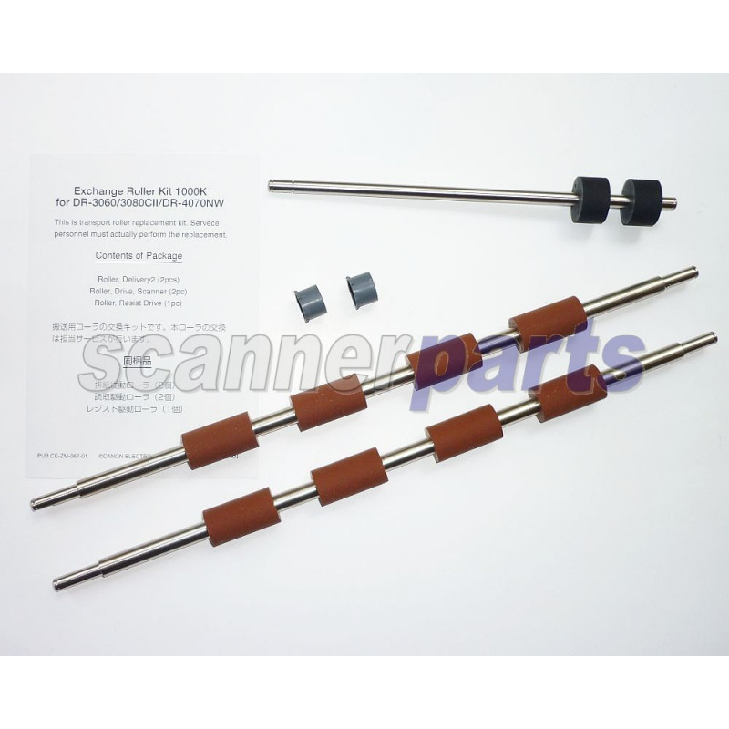 thumbnail image 2 of Retard Pickup Exchange Roller Kit For Canon DR-6080 / 7580 / 9080C – 3pc Set 2 of 2